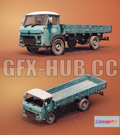 1184904 - PBR Game 3D Model - Gameready Truck