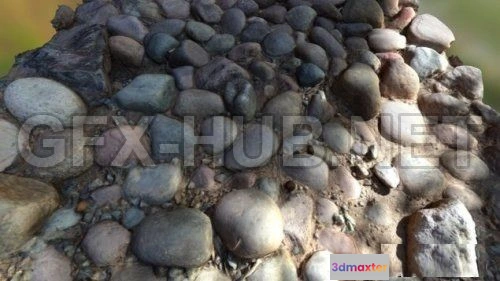 1184922 - PBR Game 3D Model - Garden Rocks Scanned (obj, tex)