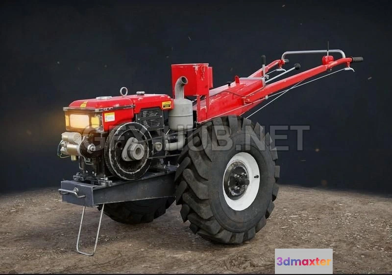 1184926 - PBR Game 3D Model - Garden Tractor Gameready