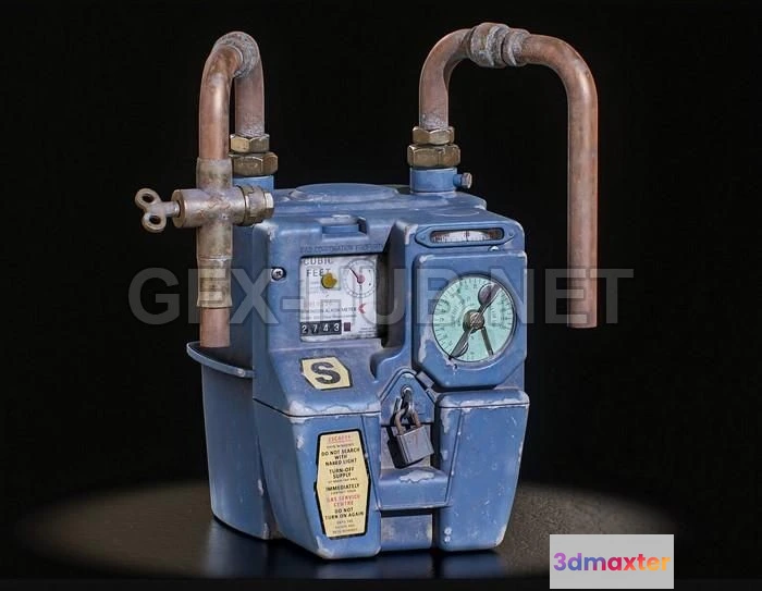 1184938 - PBR Game 3D Model - Gas meter
