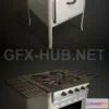 1184942 - PBR Game 3D Model - Gas Stove