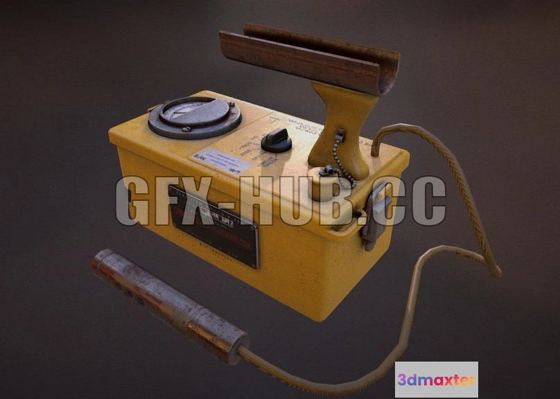 1184978 - PBR Game 3D Model - Geiger Counter