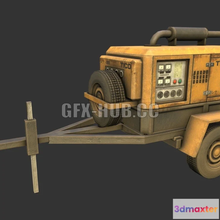 1184984 - PBR Game 3D Model - Generator Trailer
