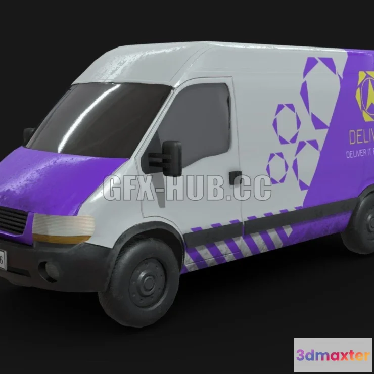 1184986 - PBR Game 3D Model - Generic Delivery Van