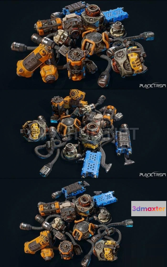 1184988 - PBR Game 3D Model - Generic electric components