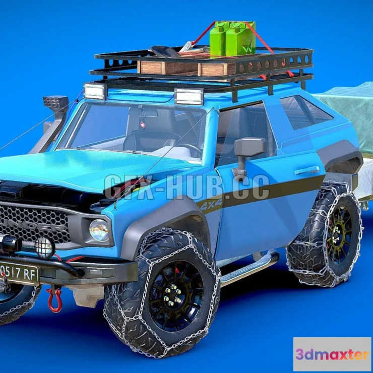 1184996 - PBR Game 3D Model - Generic Suv 4×4 Offroad