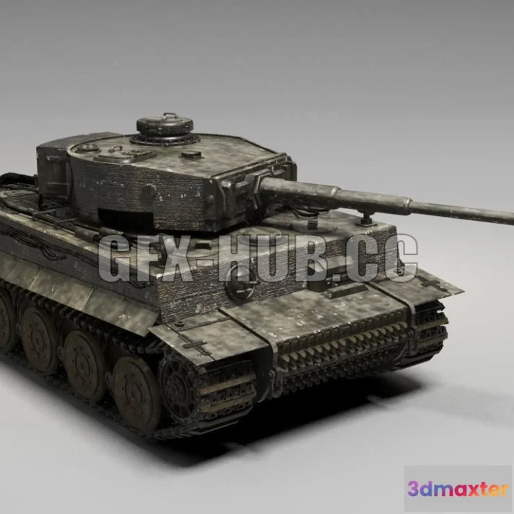 1185006 - PBR Game 3D Model - German Tiger Tank