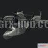 1185012 - PBR Game 3D Model - German WW2 Airplane - BV138 C-1