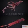 1185024 - PBR Game 3D Model - Giant Squid