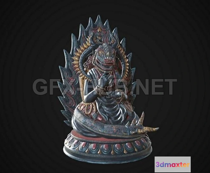 1185026 - PBR Game 3D Model - Giant statue