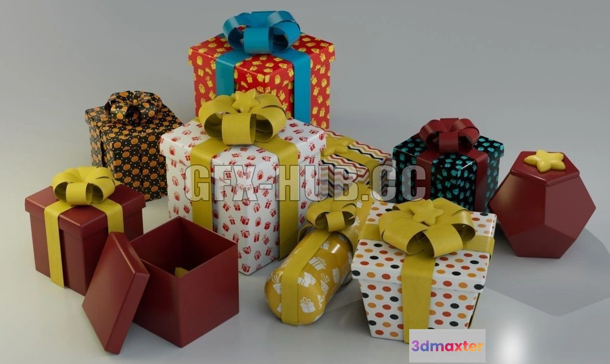 1185030 - PBR Game 3D Model - Gift Box