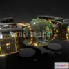 1185090 - PBR Game 3D Model - Glass bubble ship