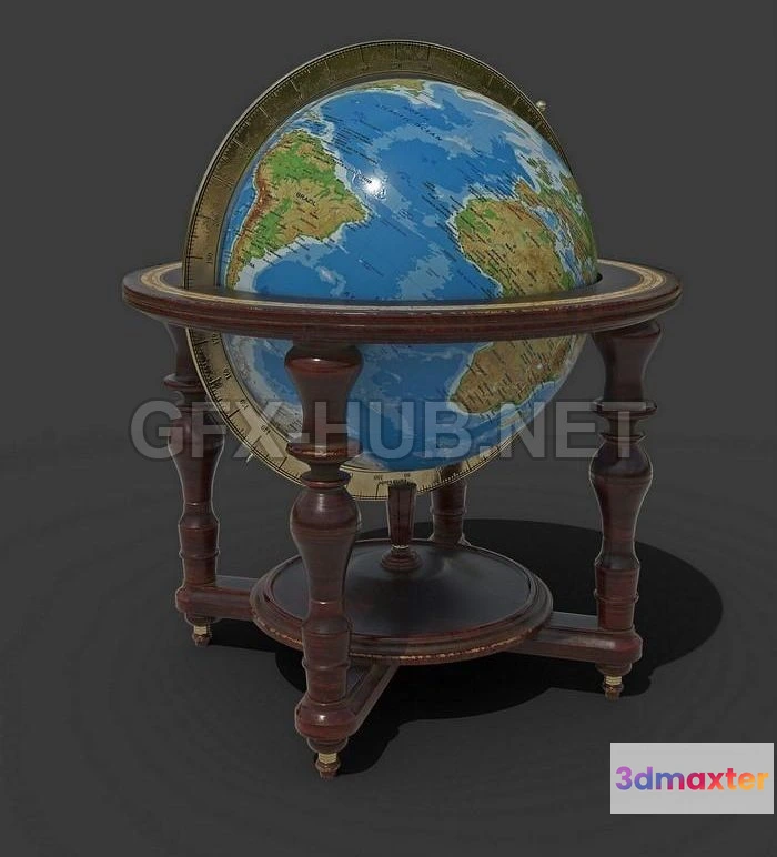 1185092 - PBR Game 3D Model - Globe Earth PBR