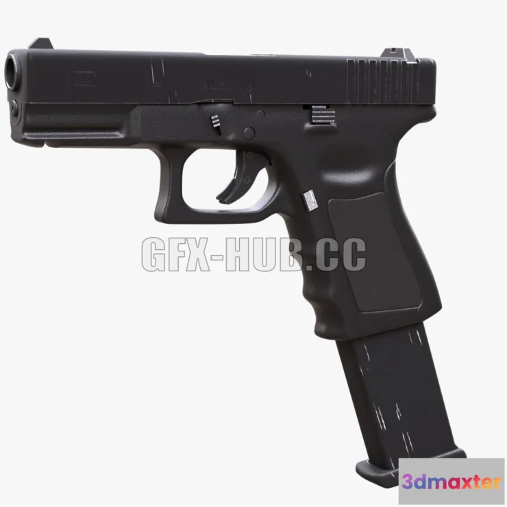 1185100 - PBR Game 3D Model - Glock 19 Semi Automatic Pistol