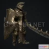 1185120 - PBR Game 3D Model - Golden Armor