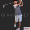 1185134 - PBR Game 3D Model - Golfer