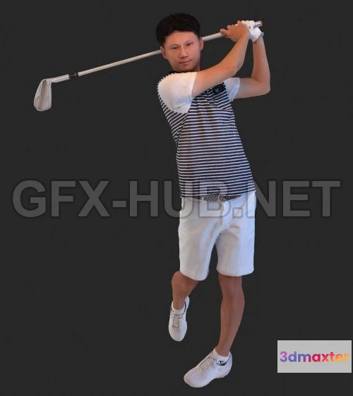 1185134 - PBR Game 3D Model - Golfer