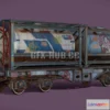 1185158 - PBR Game 3D Model - Graffiti Railway Tank