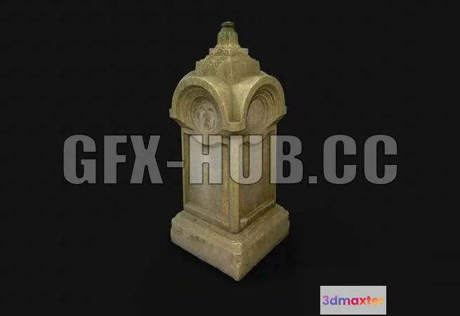 1185168 - PBR Game 3D Model - Grave statue