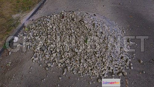 1185170 - PBR Game 3D Model - Gravel Pile (obj, tex)