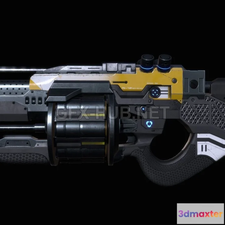 1185198 - PBR Game 3D Model - Grenade launcher