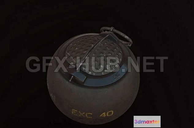 1185200 - PBR Game 3D Model - Grenade T-13 Beano lowpoly