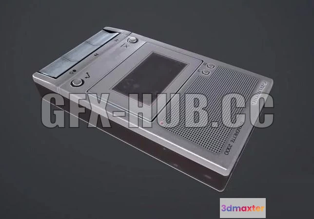 1185226 - PBR Game 3D Model - Grundig Stenorette 2300 Tape Recorder