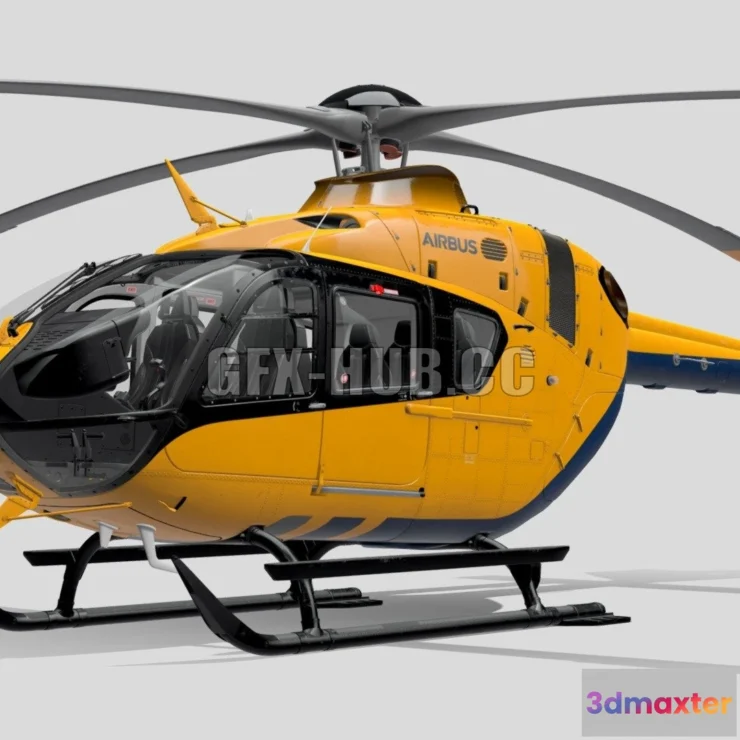 1185266 - PBR Game 3D Model - H135 Airbus Helicopter