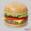 1185284 - PBR Game 3D Model - Hamburger Prop
