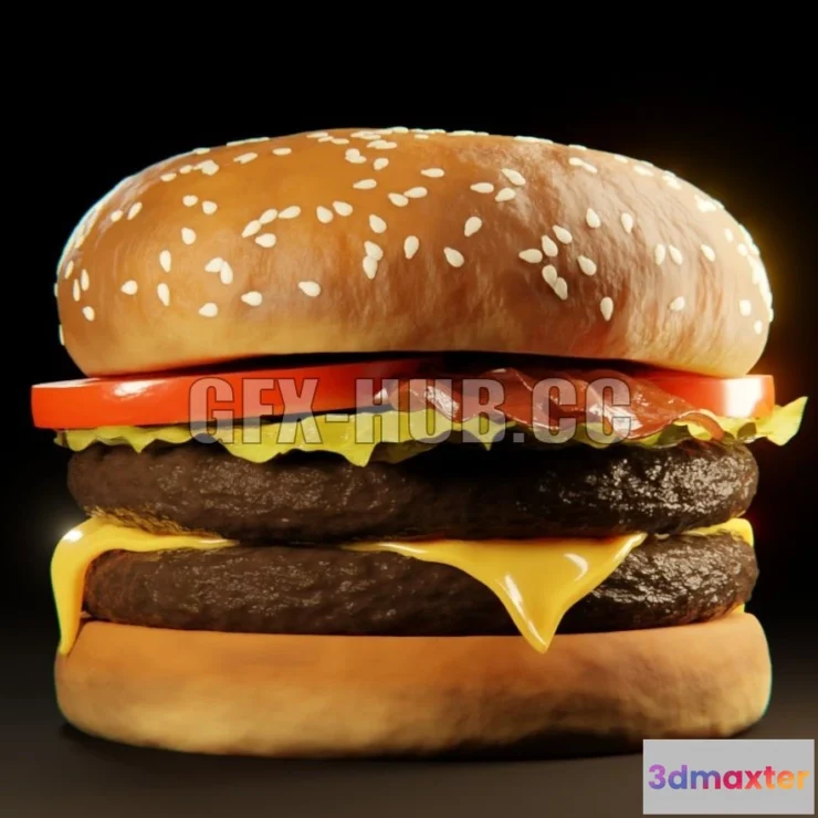 1185286 - PBR Game 3D Model - HAMBURGER