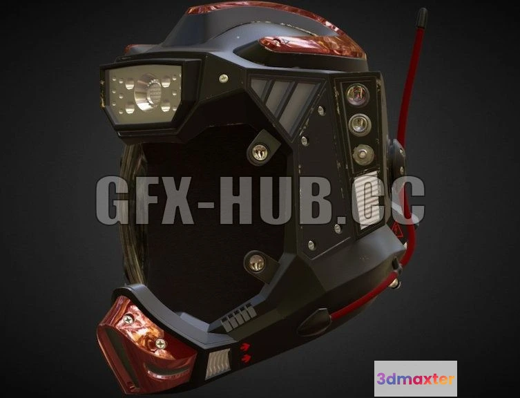 1185288 - PBR Game 3D Model - Hammerhead Combat Helmet