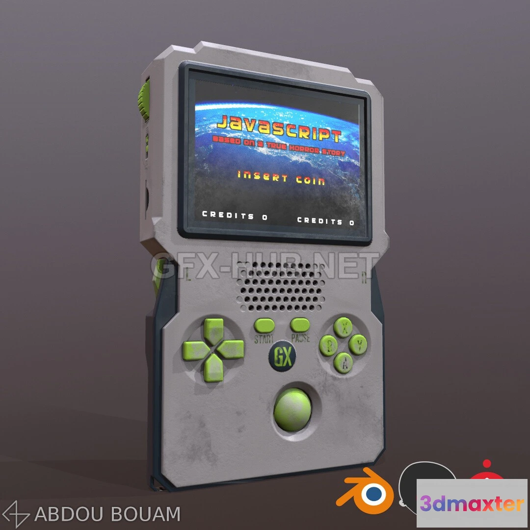 1185298 - PBR Game 3D Model - Hand held console