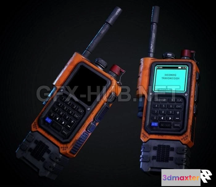 1185304 - PBR Game 3D Model - Handheld Radio
