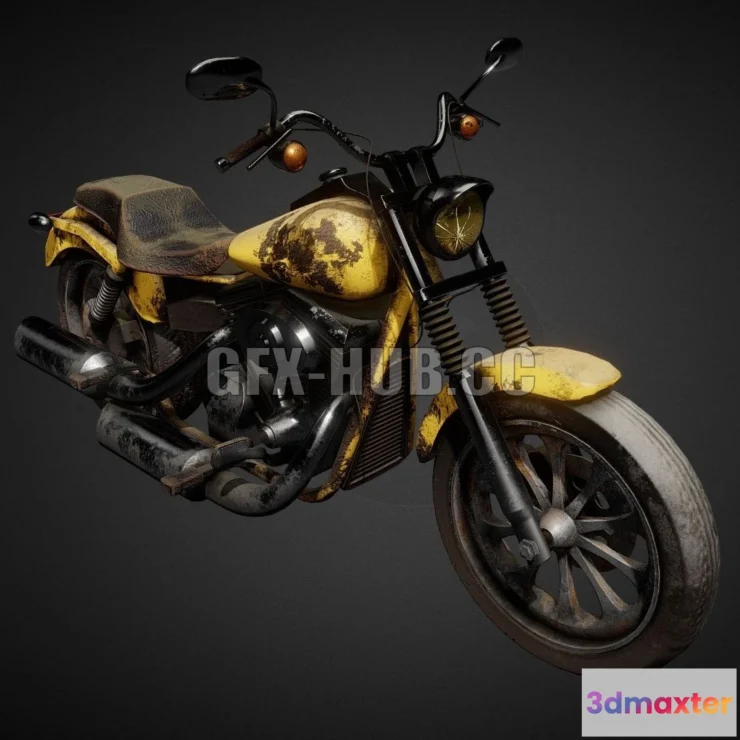 1185332 - PBR Game 3D Model - Harley Davidson FS2