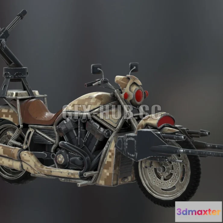 1185338 - PBR Game 3D Model - Harley Davidson V-rod Night Special Modified