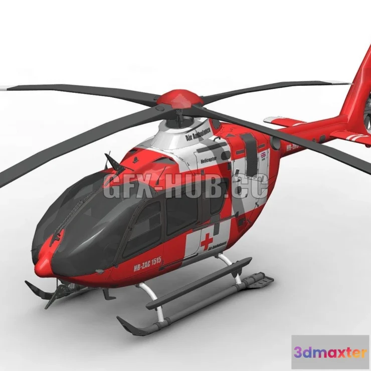 1185406 - PBR Game 3D Model - Helicopter Rescue