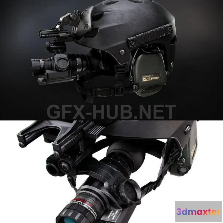 1185434 - PBR Game 3D Model - Helmet-Protec-alpha-bravo-half-shell