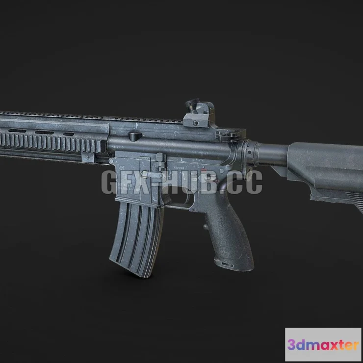 1185478 - PBR Game 3D Model - HK 416 RIFLE