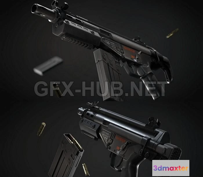 1185480 - PBR Game 3D Model - HK G3 SAS SMG