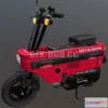 1185512 - PBR Game 3D Model - HONDA MOTOCOMPO Red