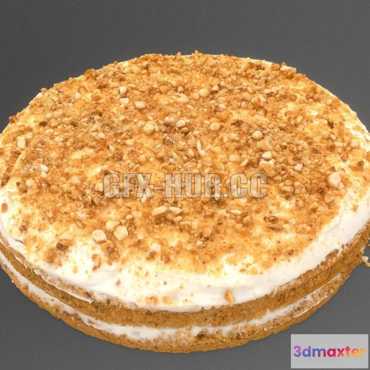 1185518 - PBR Game 3D Model - Honey cake