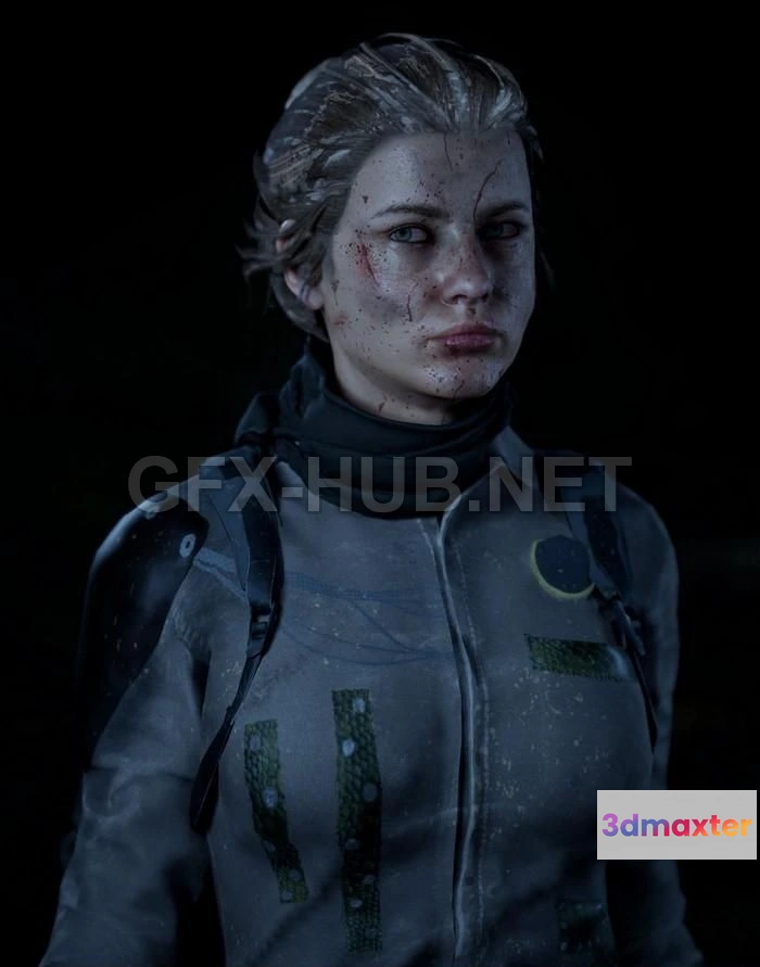 1185528 - PBR Game 3D Model - Horror Woman Character PBR