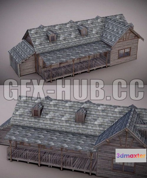 1185546 - PBR Game 3D Model - house