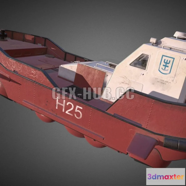 1185550 - PBR Game 3D Model - Hoverboat