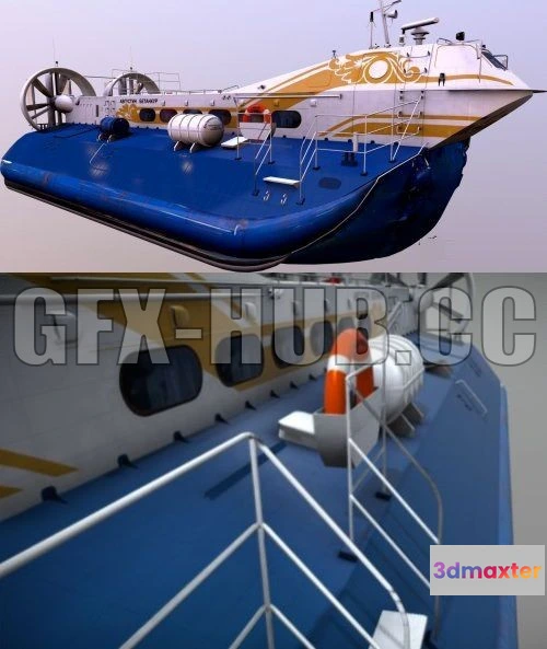1185552 - PBR Game 3D Model - Hovercraft Hivus 48