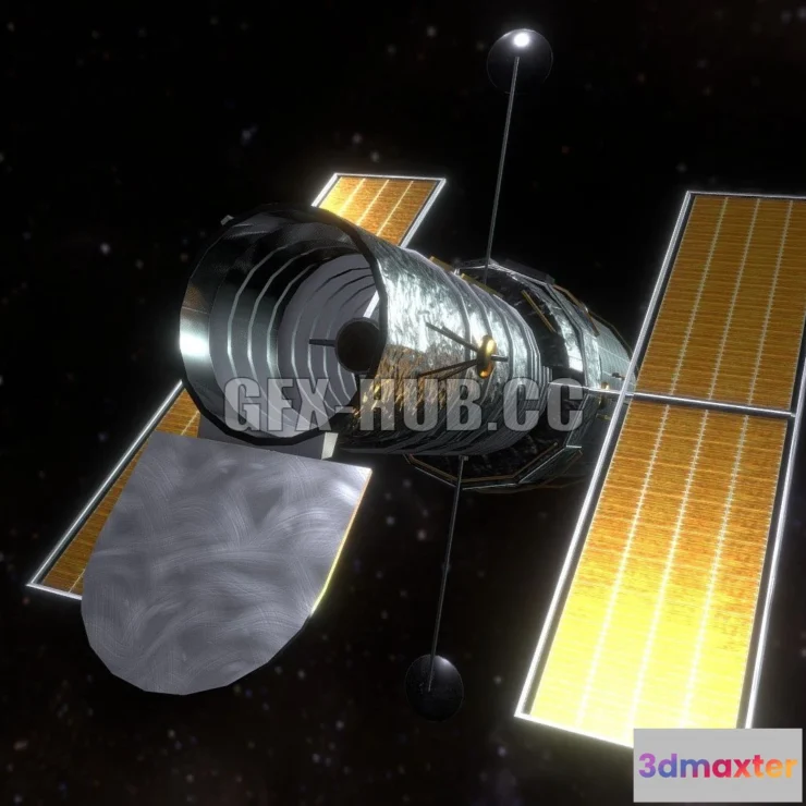 1185558 - PBR Game 3D Model - Hubble Telescope