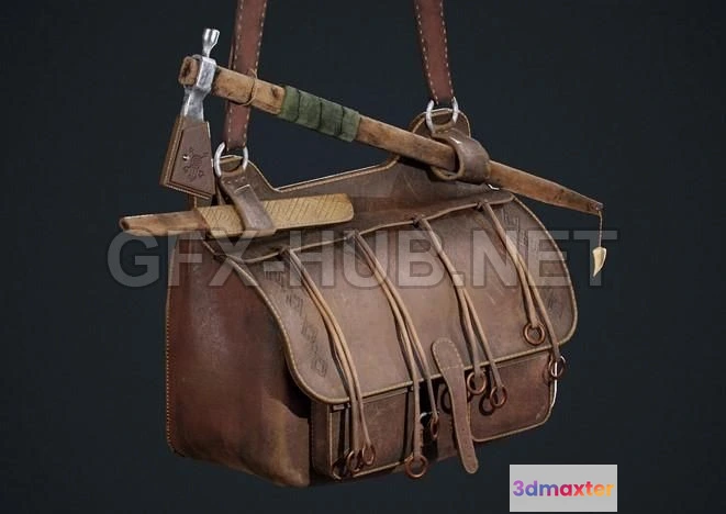 1185614 - PBR Game 3D Model - Hunters bag
