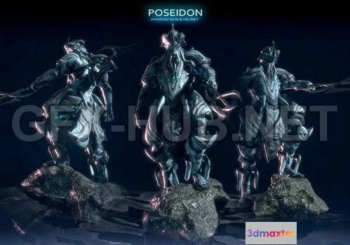 1185626 - PBR Game 3D Model - Hydroid Poseidon PBR