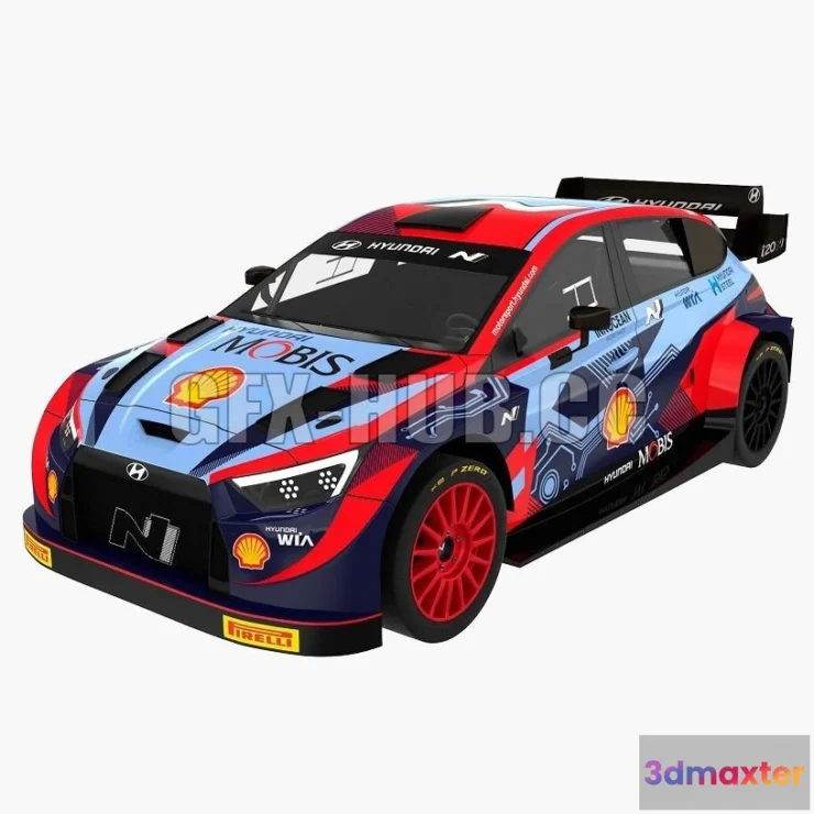 1185630 - PBR Game 3D Model - Hyundai i20 N Hybrid Rally Car WRC