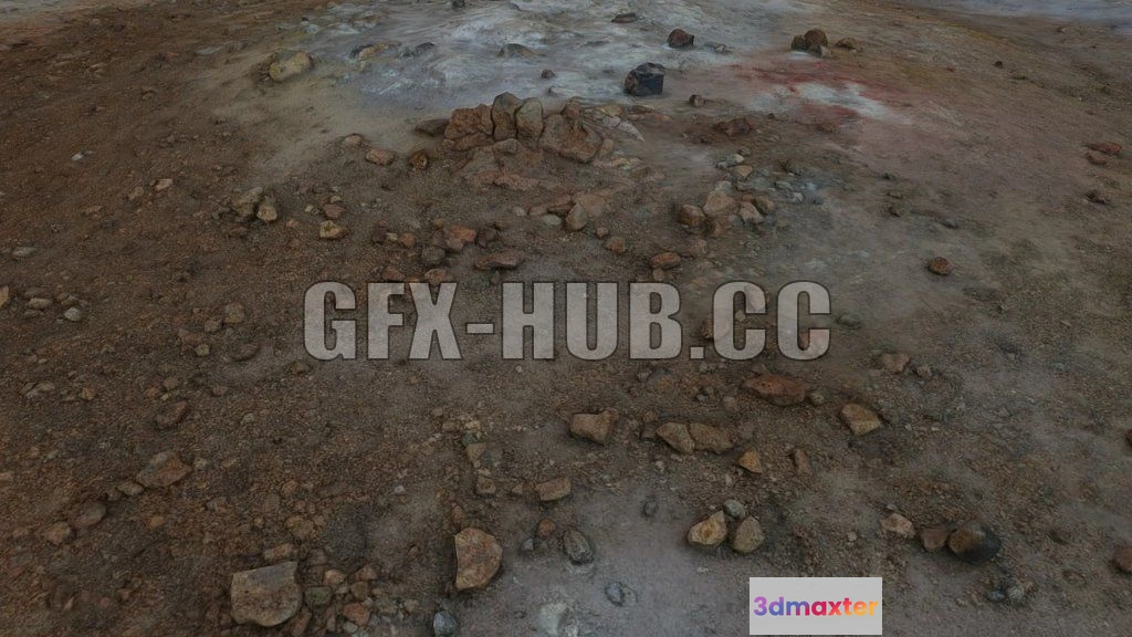 1185642 - PBR Game 3D Model - Icelandic Geothermal Landscape